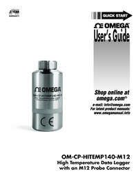 Thumbnail of document Manual - OM-CP High Temperature Data Logger w/Integral M12 Connector